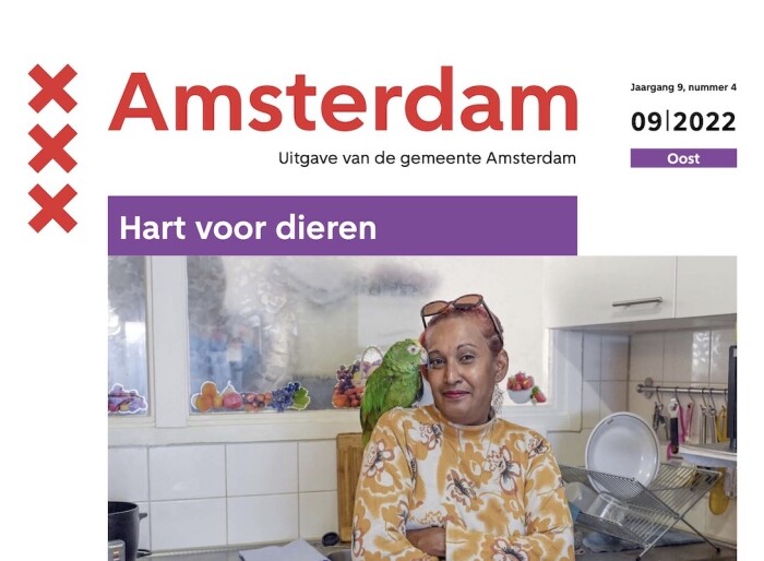Interview Amsterdammertje van het jaar, gemeentekrant editie Oost